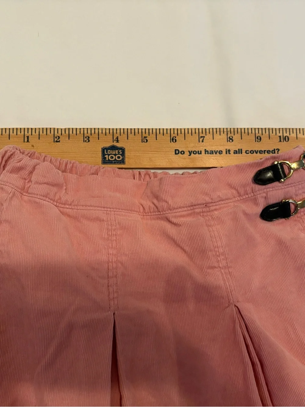 Gymboree Pink Corduroy Pleated Buckle Skort Girls 7